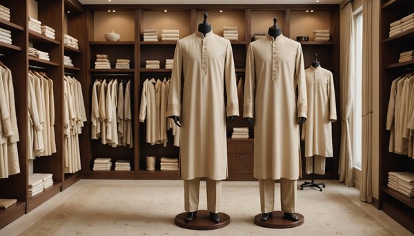 Découvrez des qamis beige pakistanais à prix réduits !